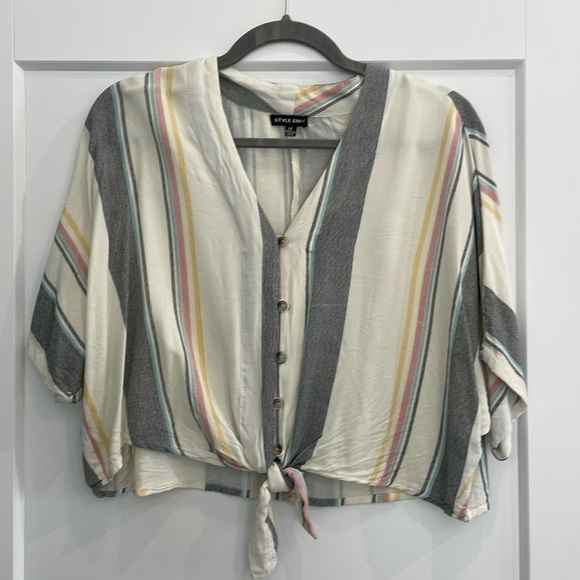 Tops - Striped crop top